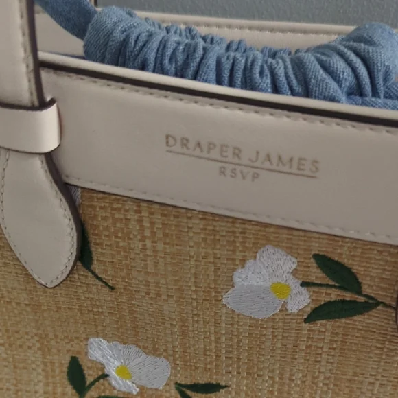 Draper James RSVP Cream and Tan Magnolia Handbag - Picture 4 of 7